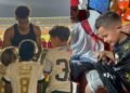 Curiosa escena en Anfield: Isak obsequió su camiseta a un niño y un adulto la reclamó en la tribuna